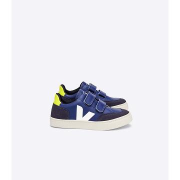 Kids' Veja V-12 CHROMEFREE Sneakers Navy | SG 882GSO